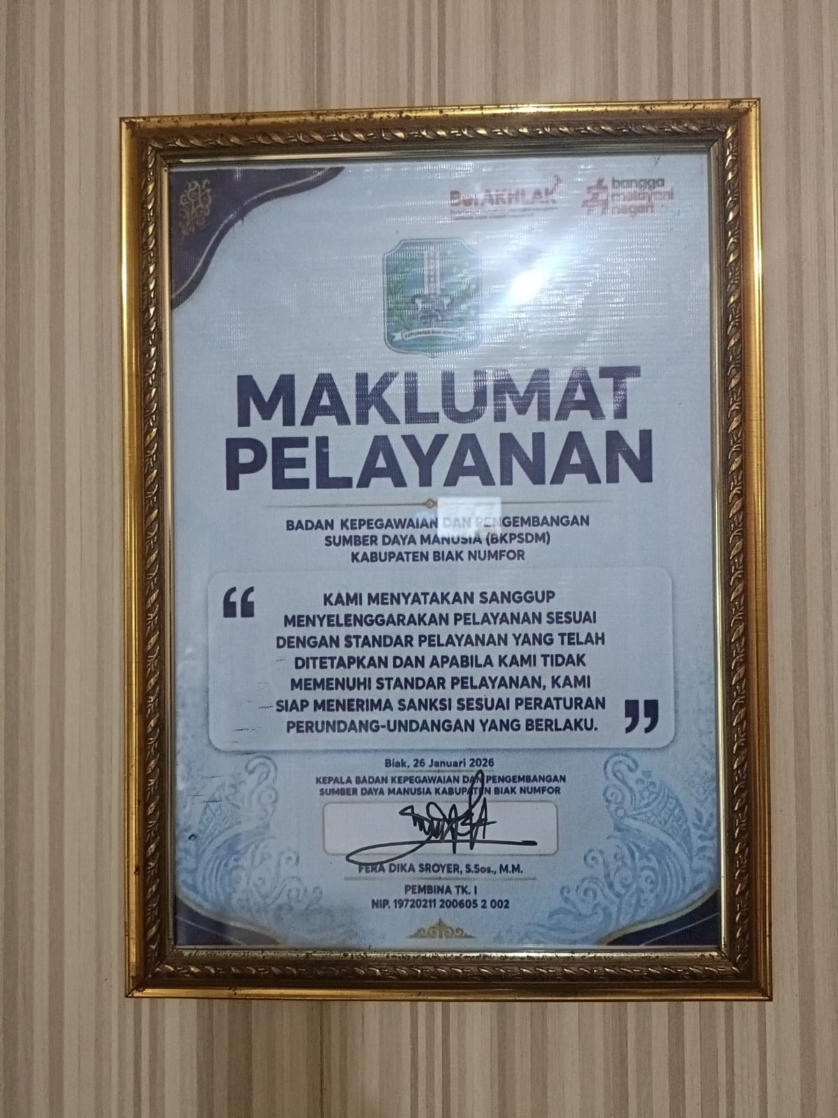 MAKLUMAT PELAYANAN