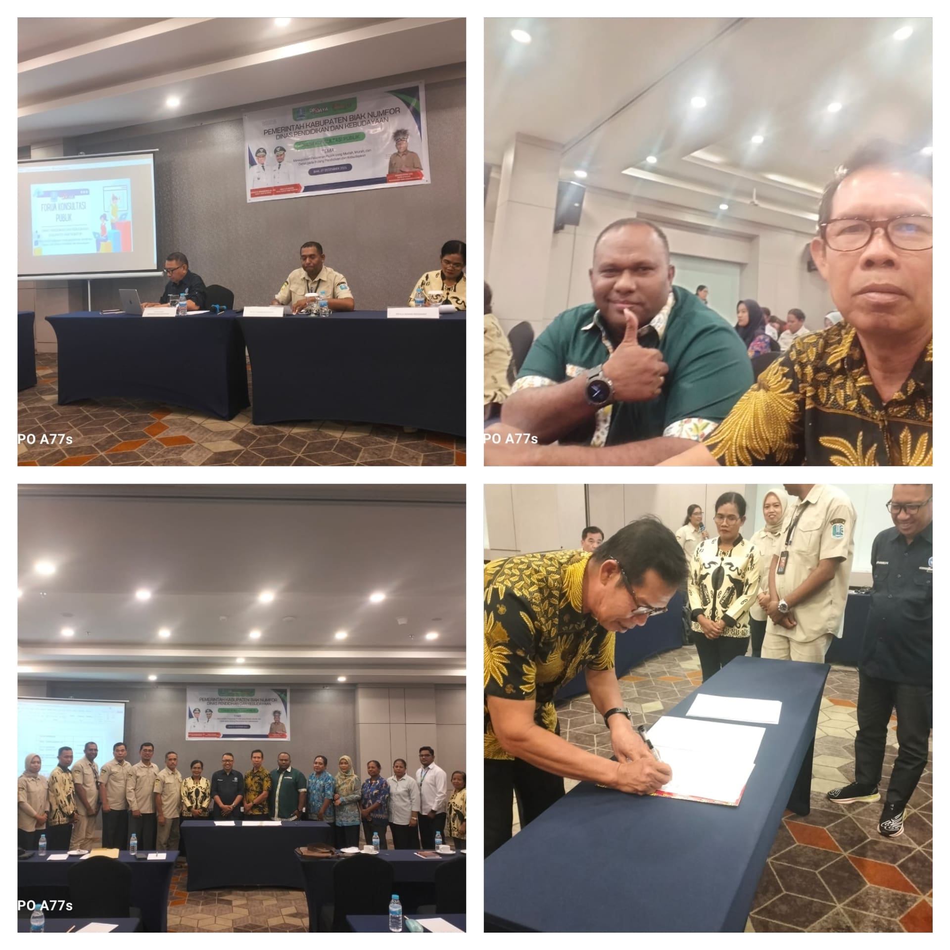 perwakilan BKPSDM Ikuti Forum Konsultasi Publik Disdikbud Biak Numfor di Swiss-Belhotel