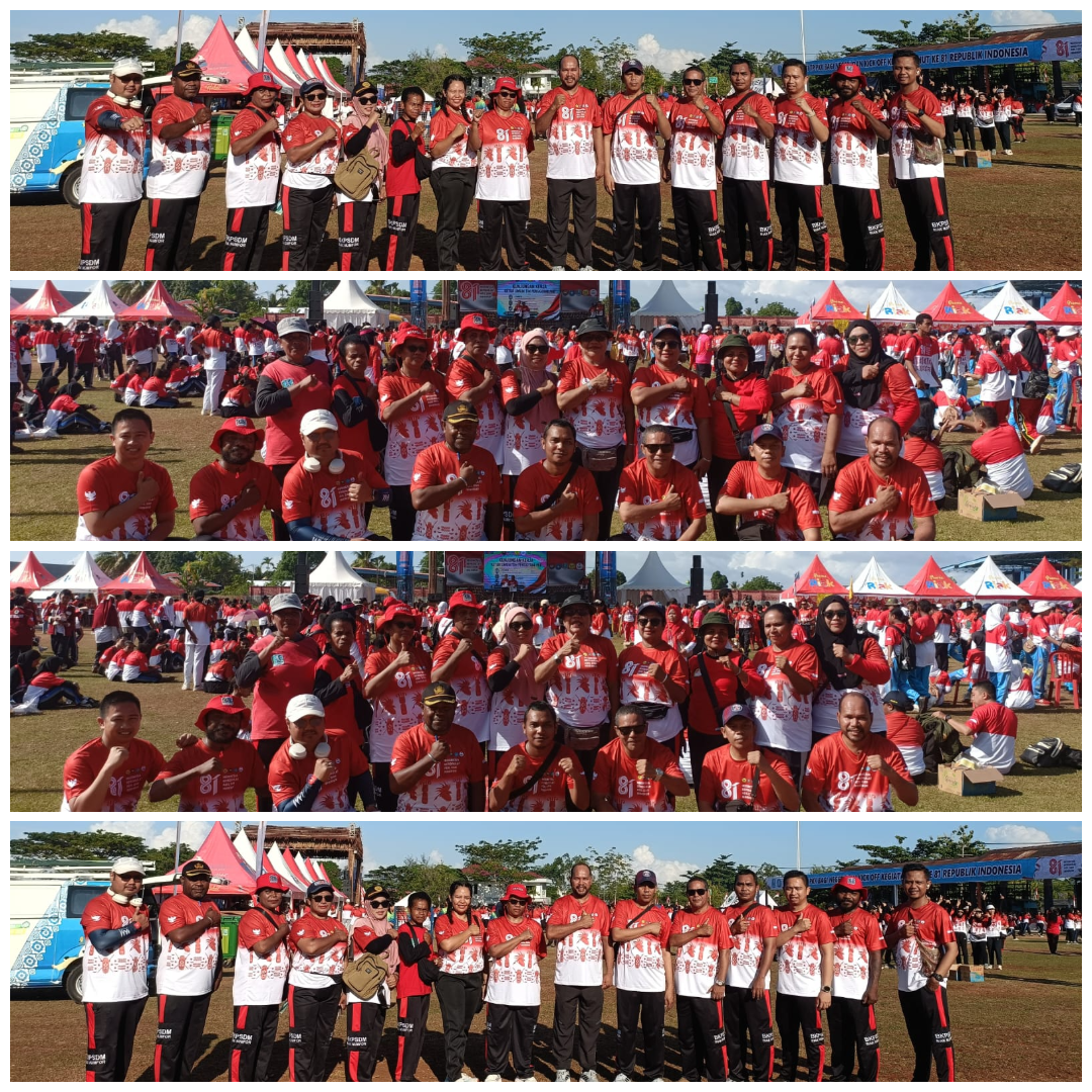 BKPSDM MENGIKUTI KICK OFF KEGIATAN HUT RI BERTEMPAT DI LAPANGAN CENDRAWASIH 81